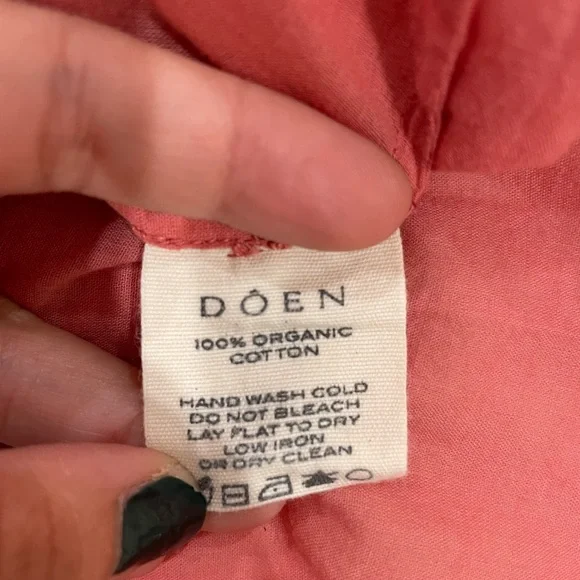 DOEN Coral Pink Cotton Nightgown Dress Size XS - Picture 14 of 15